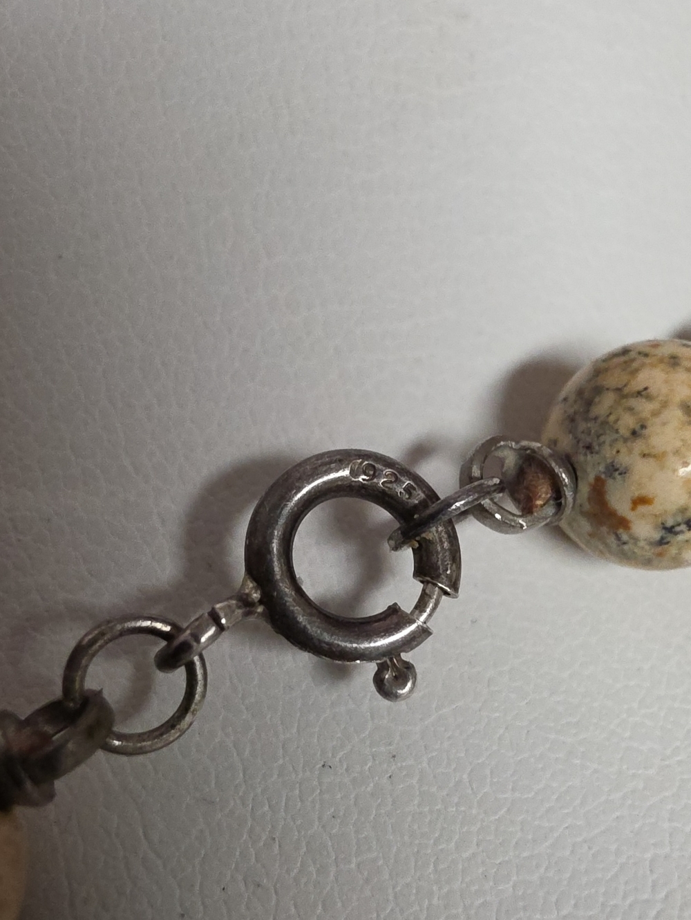 Vintage 925 Sterling Picture Jasper Necklace - Picture 3 of 6